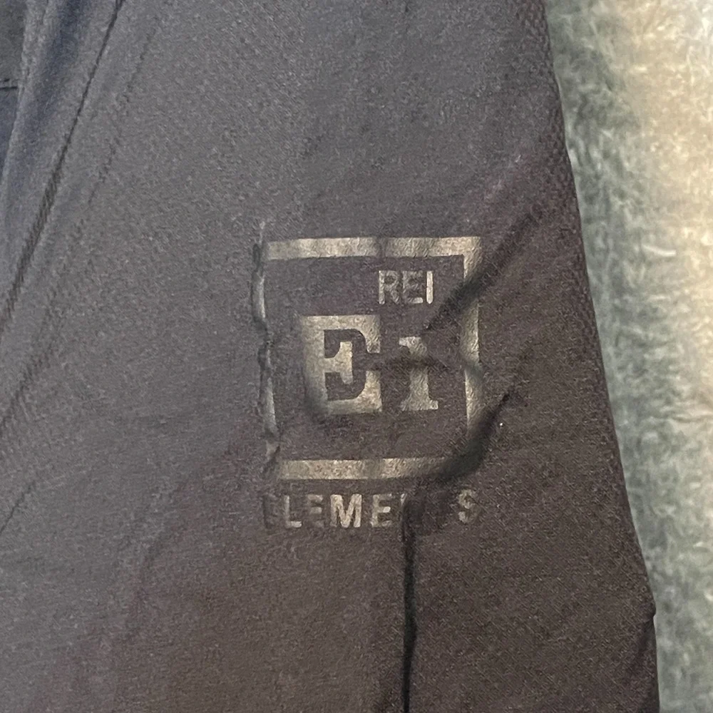 REI Elements E1 Rain Shell Jacket Mens L Full Zip Hooded Waterproof Outdoor